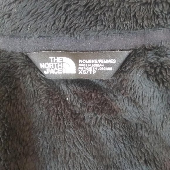 North Face Black Furry Fuzzy Fleece Vest Sz XS - Picture 7 of 8